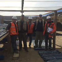 Soledad Project Team – Left to right: Carlos Montoya - Project Manager; Steve Park - Chief Consulting Geologist; Fabio Medrano – Field Assistant; David Kelley – CEO; Victor Torres – Project Geologist.